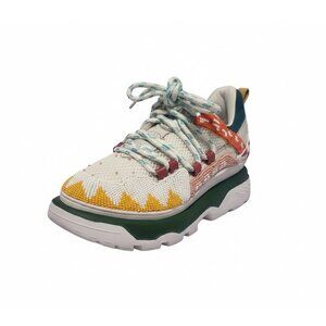 FARM RIO Multicolor Beaded Sneakers Shoes Womens Sz 9 Boho Tropical Brazil